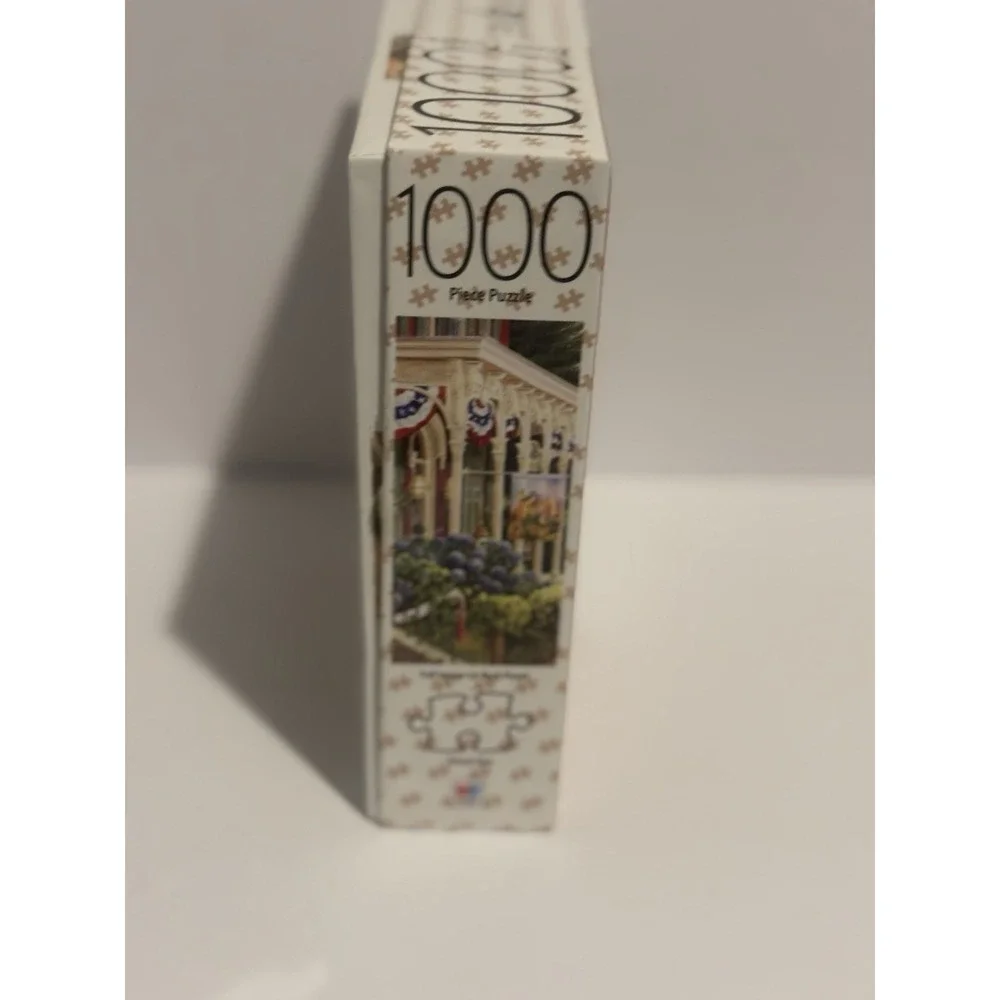 Big Ben Puzzle Charm Of Ephata 200'pieces MB‎ Southern Old Homes Flag